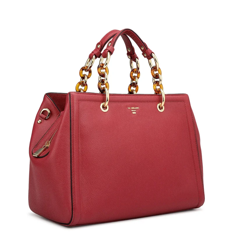 دا ميلانو حقيبة كتف فرانزي جلد متوسطة - بلومبيري